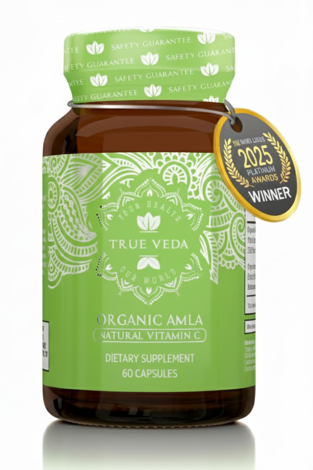 True Veda Organic Vitamin C Supplement 140g front view