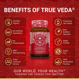 True Veda Pomegranate Supplement 450mg capsules close-up