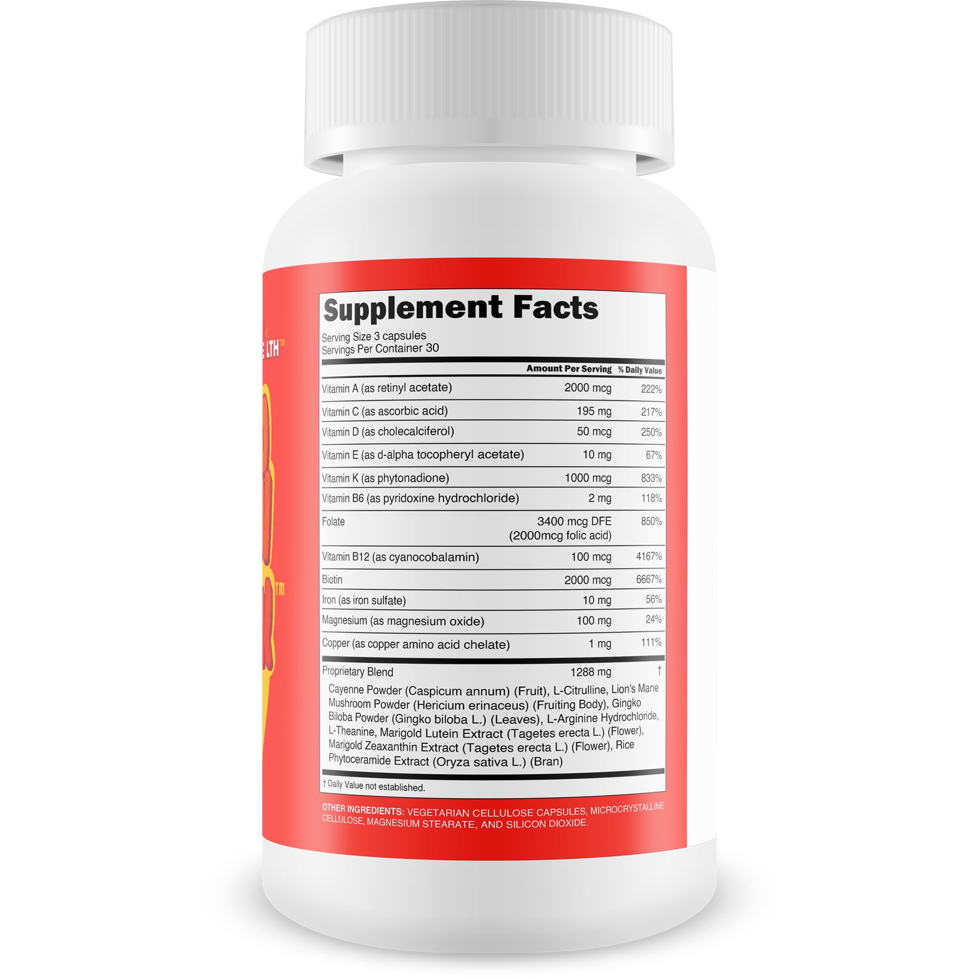 True You Health Blood Flow Baking Soda Trick supplement back view