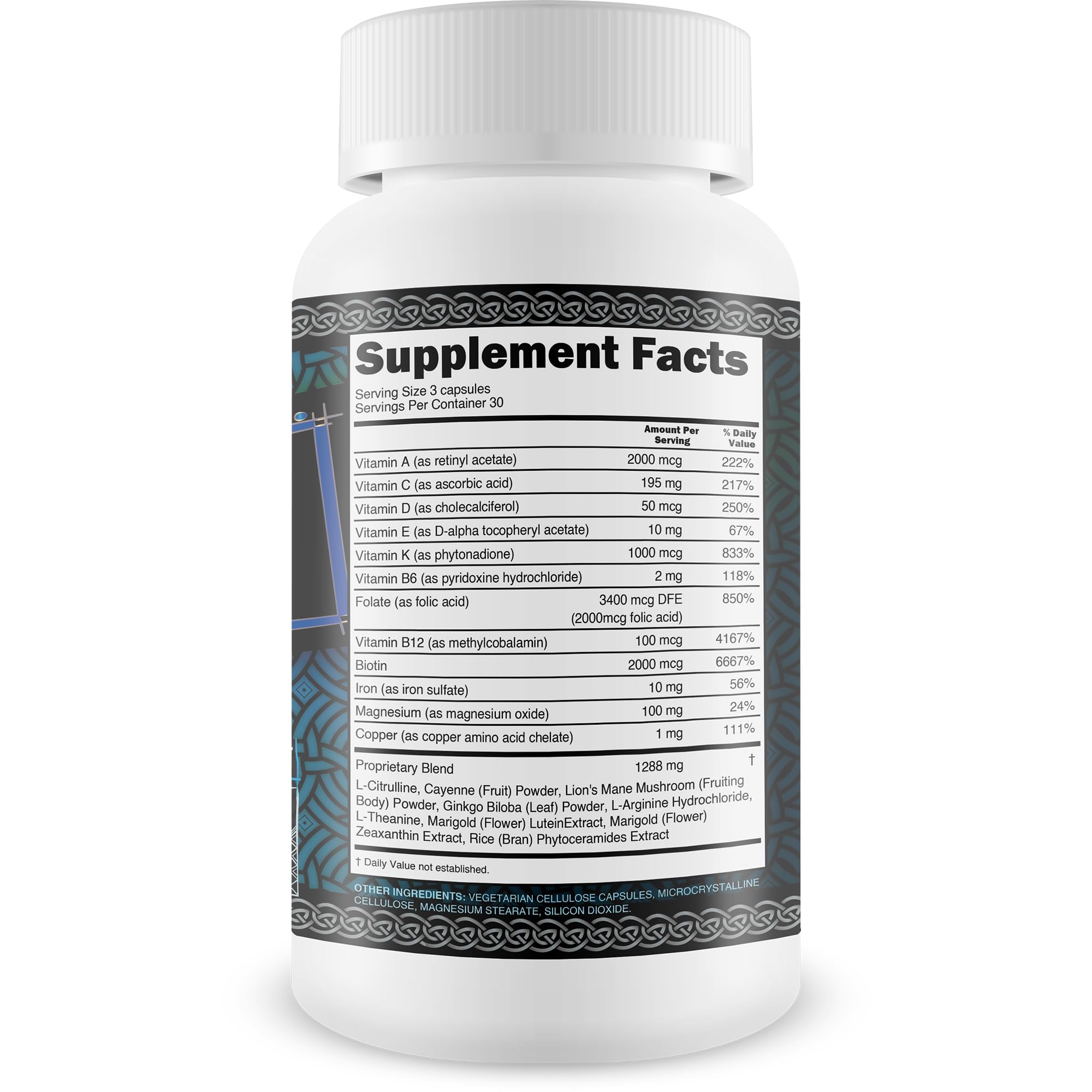 True You Health Celtic Salt Trick Supplement bottle label showing ingredients