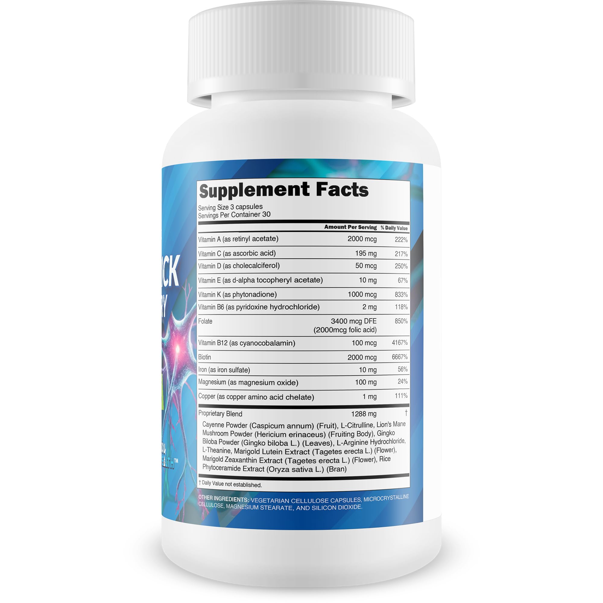 True You Health Honey Trick for Memory capsules side view