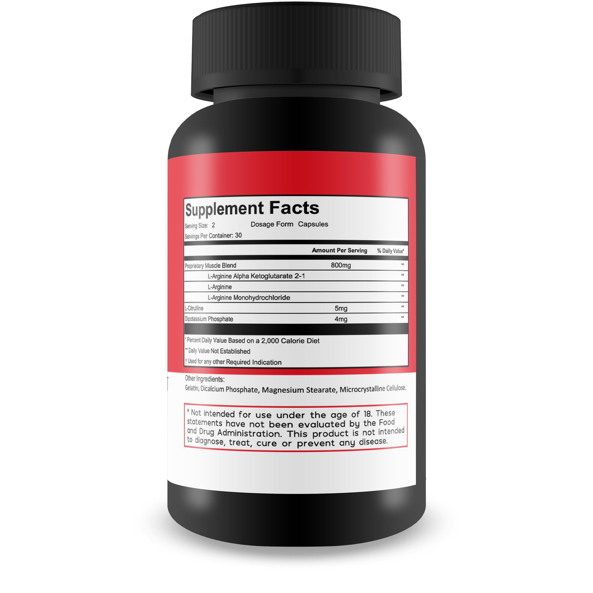 True You Health Pro Ultra Male L-Arginine Supplement bottle side view