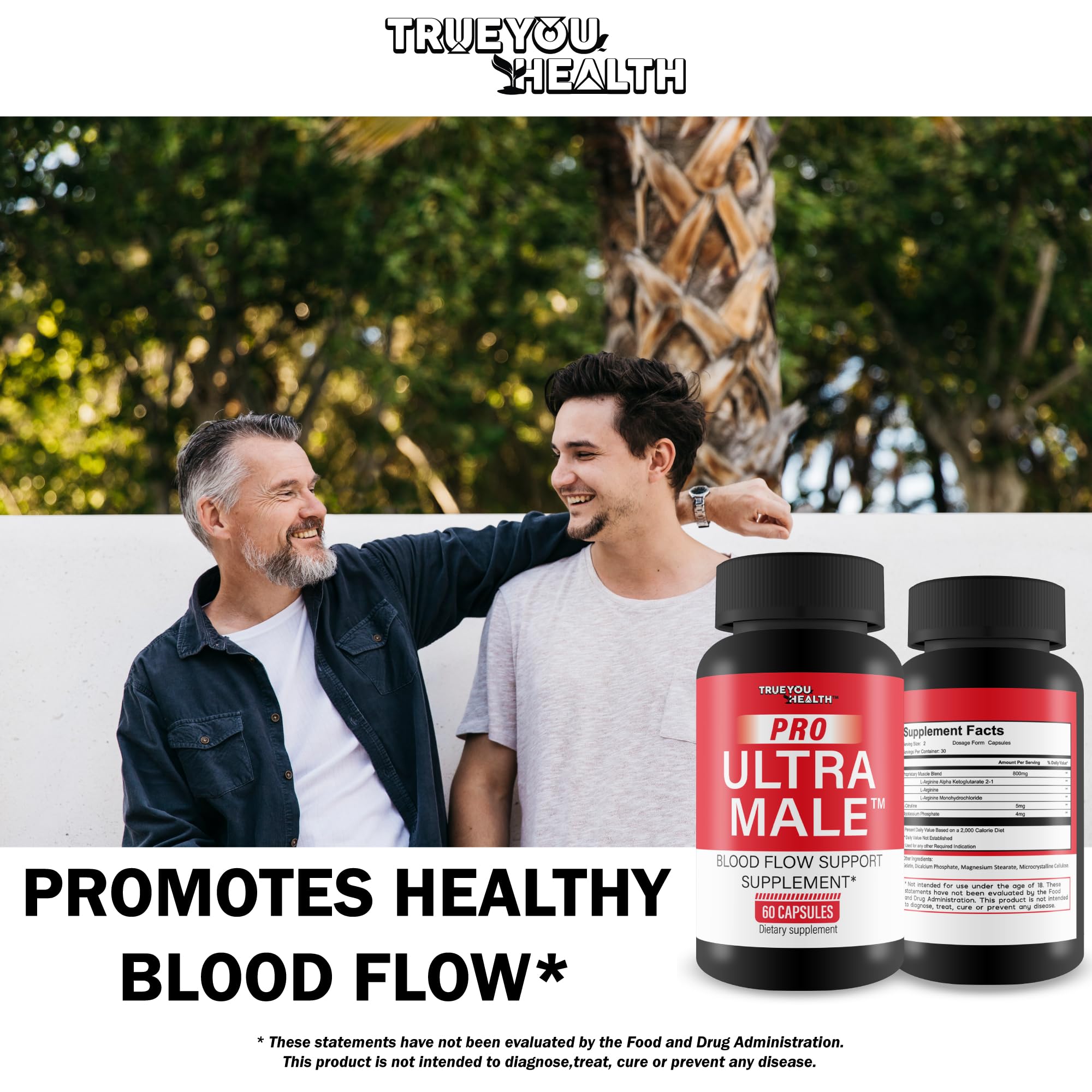 True You Health Pro Ultra Male L-Arginine Supplement packaging
