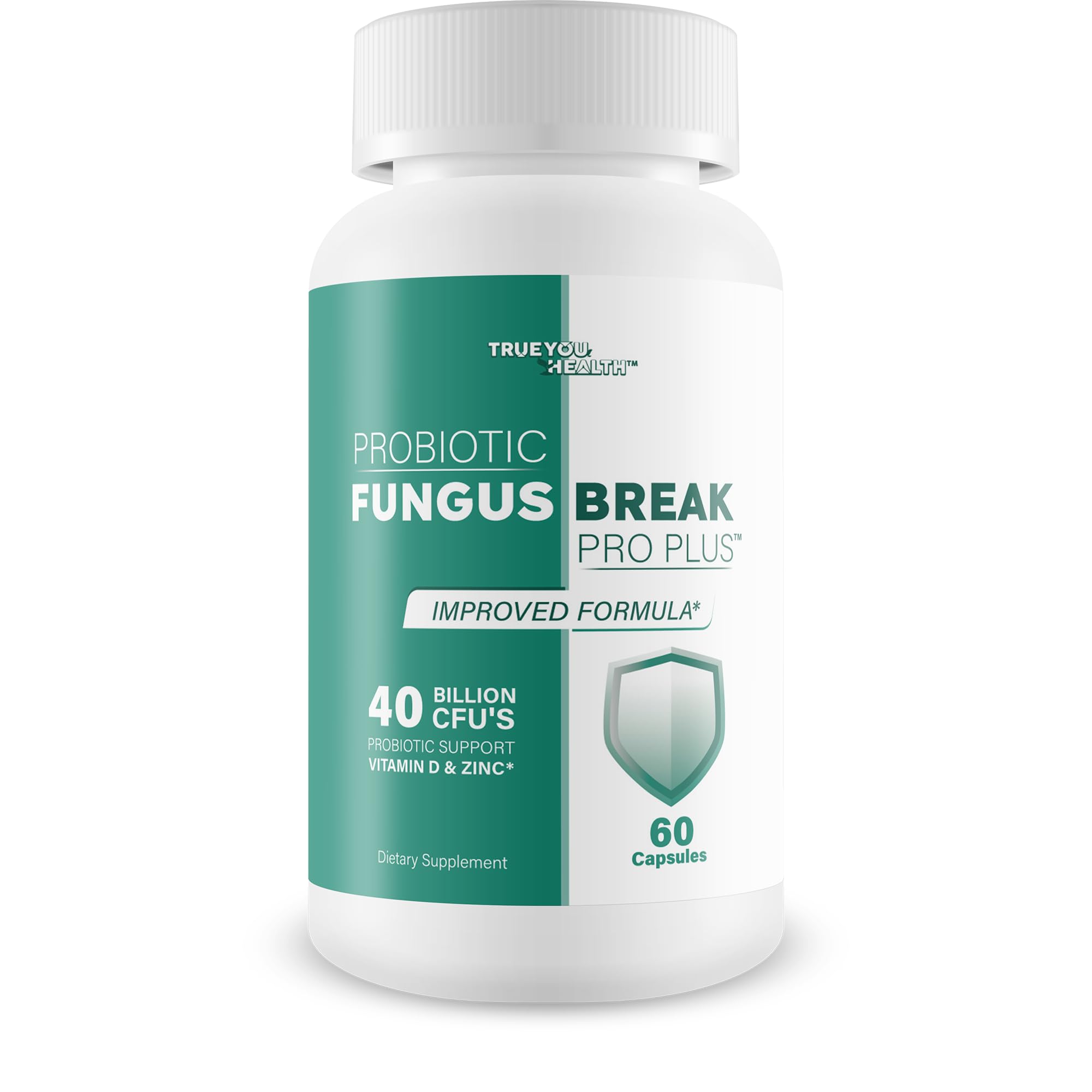 True You Health Probiotic Essential Fungus Break Pro supplement bottle front view
