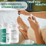 True You Health Probiotic Essential Fungus Break Pro supplement in a lifestyle setting