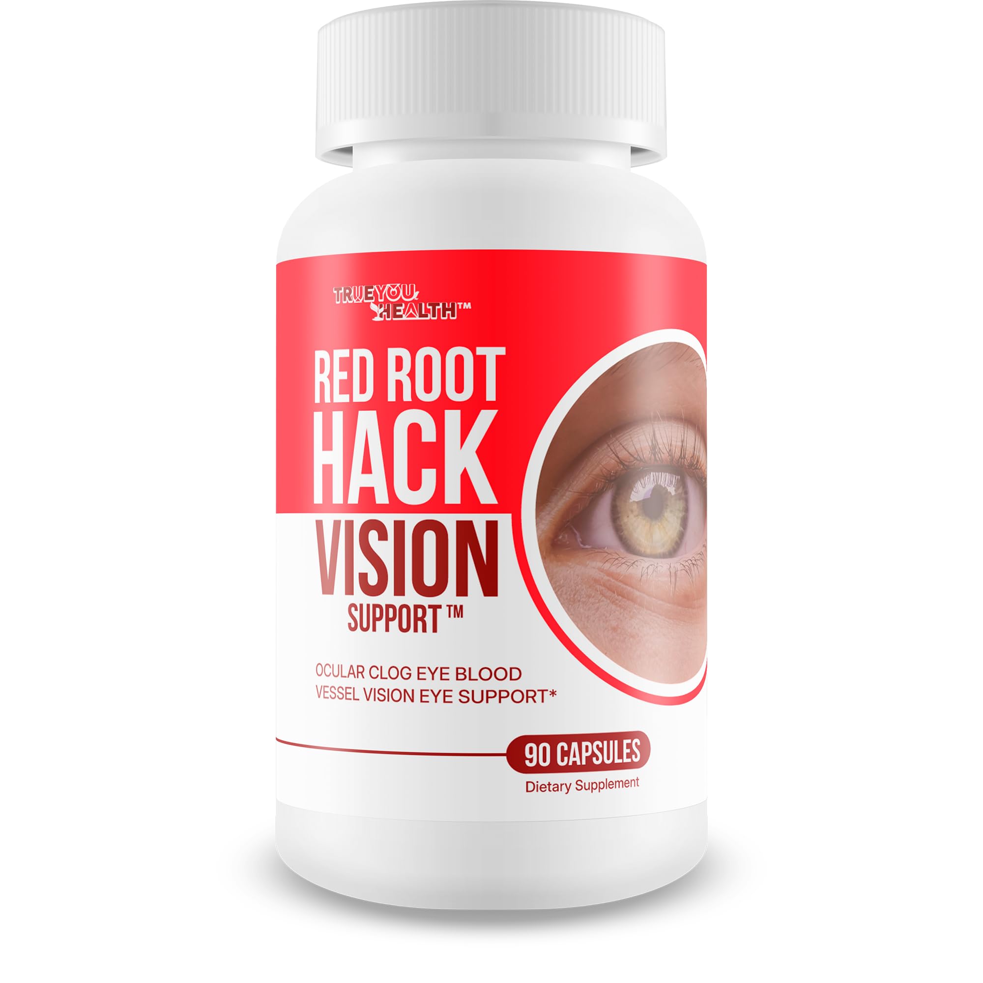 True You Health Red Root Hack Vision Support Lutein Capsules front view