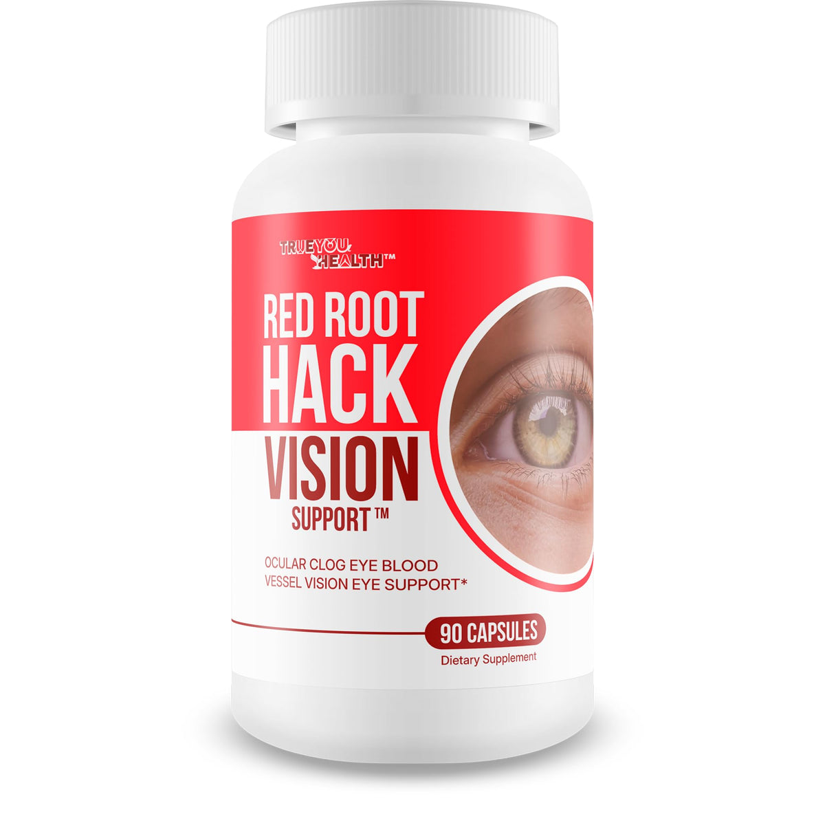 True You Health Red Root Hack Vision Support Lutein Capsules front view