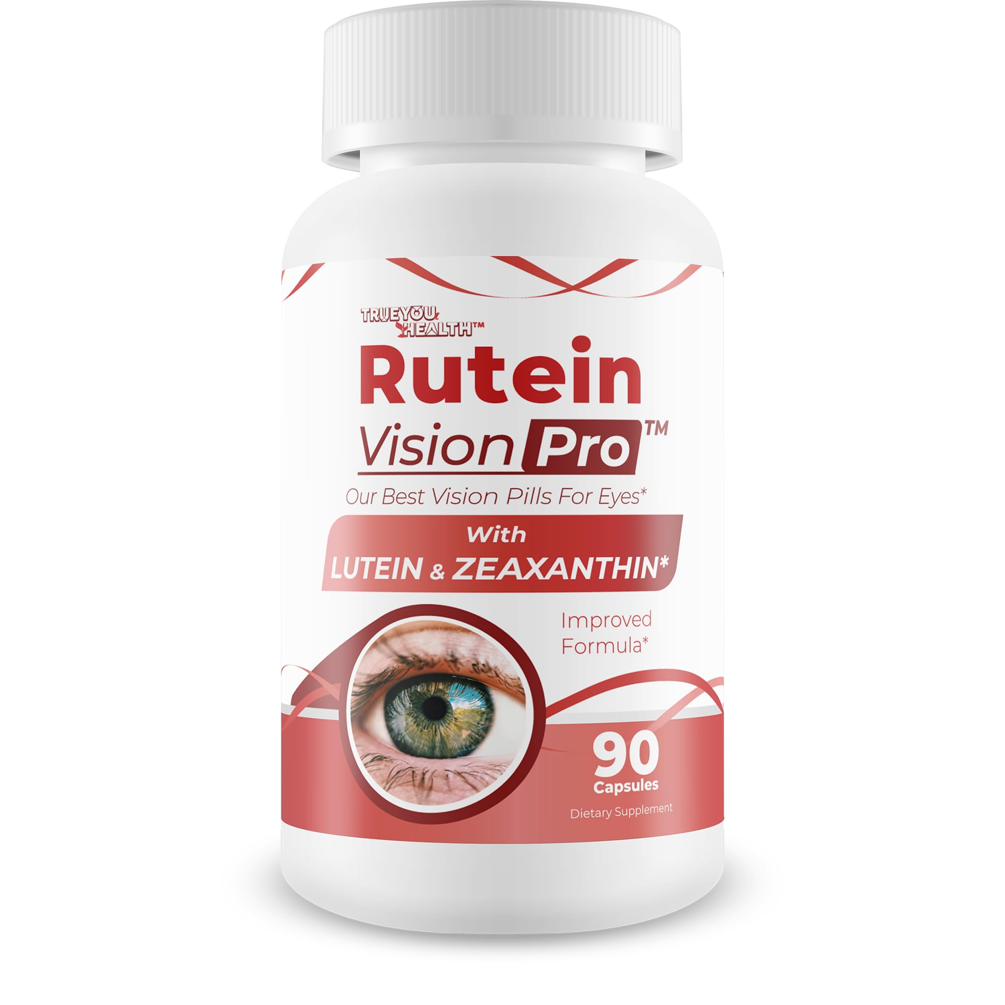 True You Health Rutein Vision Pro Lutein Eye Support Supplement front view