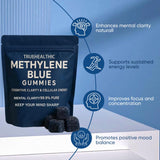 TRUEHEALTHIC Methylene Blue Gummies back view with ingredients