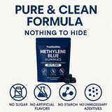TRUEHEALTHIC Methylene Blue Gummies on a wooden table