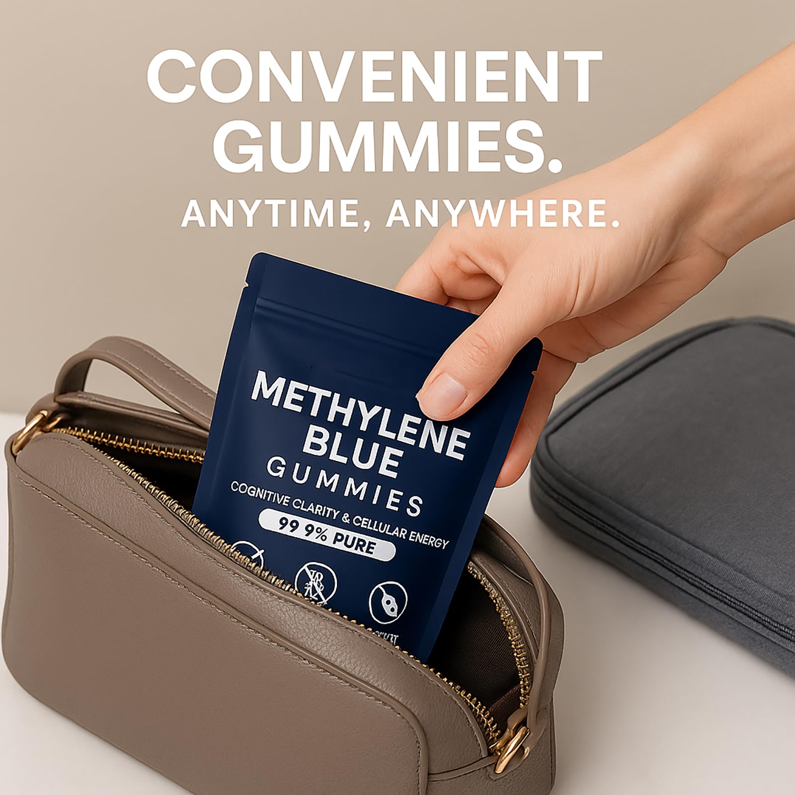 TRUEHEALTHIC Methylene Blue Gummies opened packaging