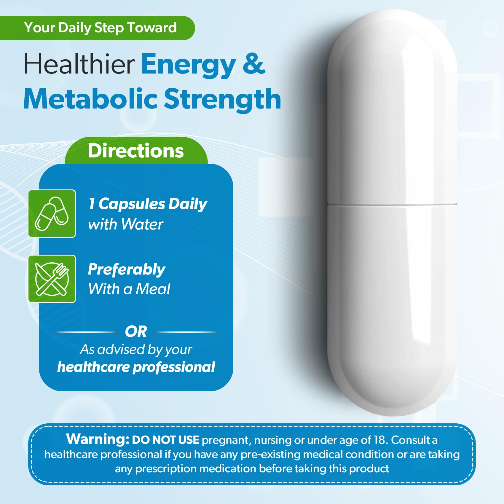 TRUEMED Alpha Lipoic Acid 600mg Capsules back view