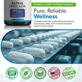 TRUEMED Alpha Lipoic Acid 600mg Capsules with dosage information