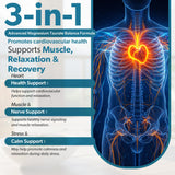 TRUEMED Magnesium Taurate 1500mg supplement side view