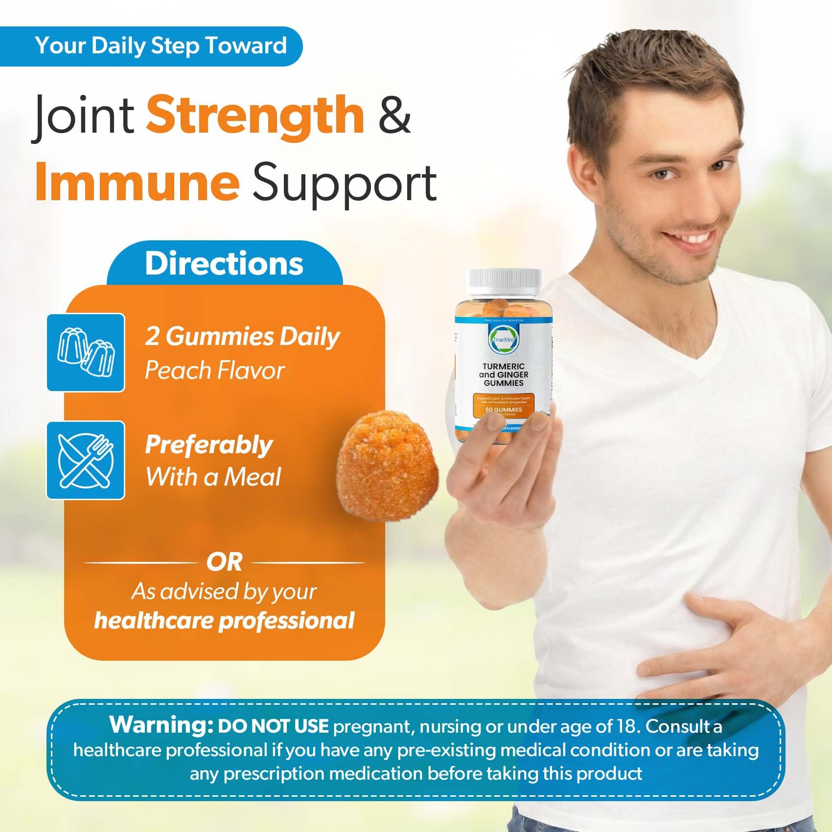 TRUEMED Turmeric Gummies lifestyle scene