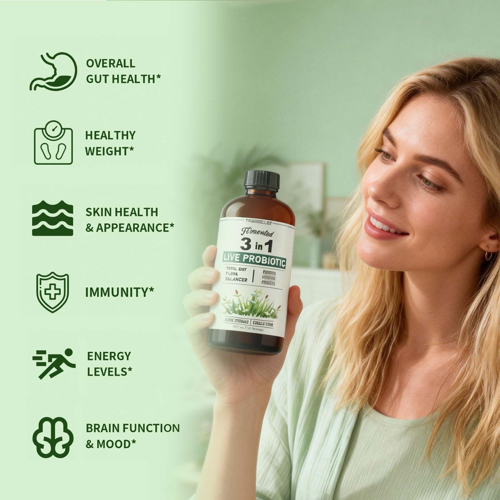 TRUERELIEF Organic Fermented Live Probiotic 50g label close-up