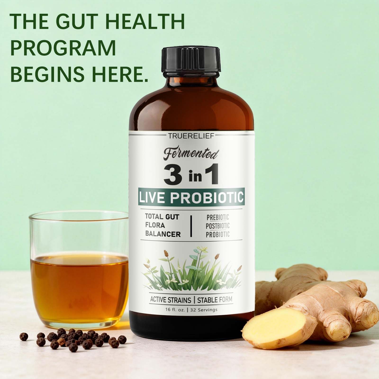 TRUERELIEF Organic Fermented Live Probiotic 50g lifestyle scene