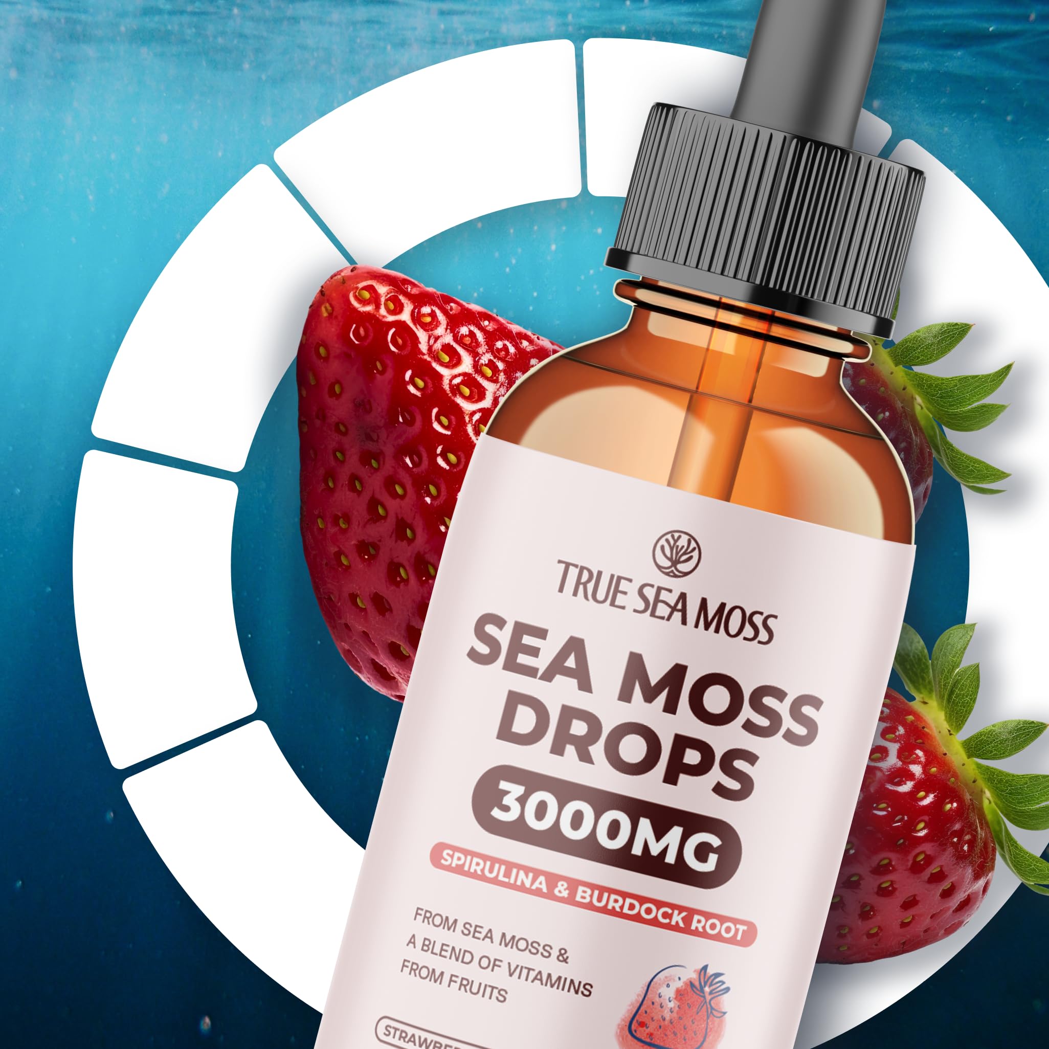 TrueSeaMoss Liquid Drops dropper dispensing liquid