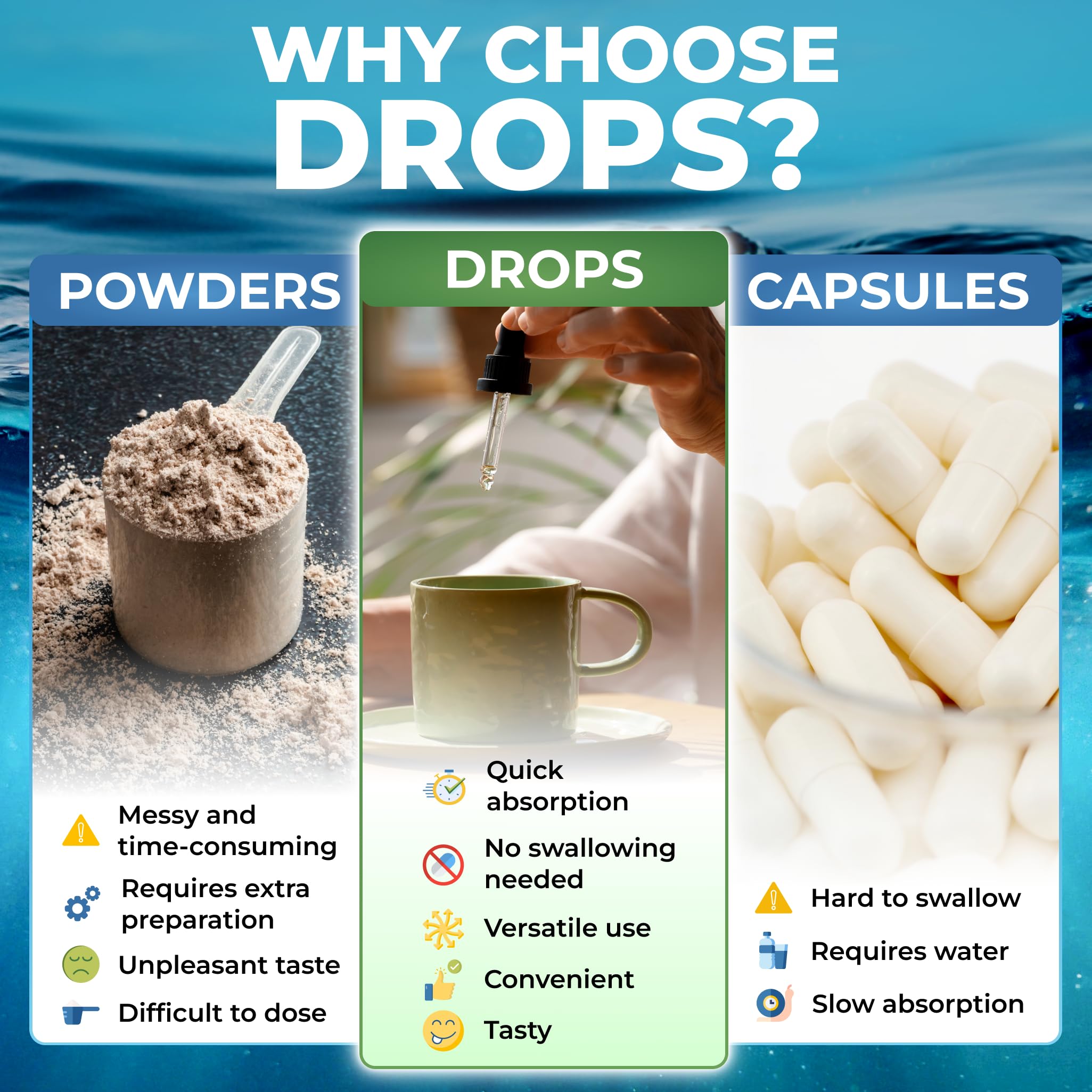 TrueSeaMoss Liquid Drops with fresh fruits