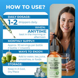 TrueSeaMoss Liquid Extract Drops 300mg ingredients list