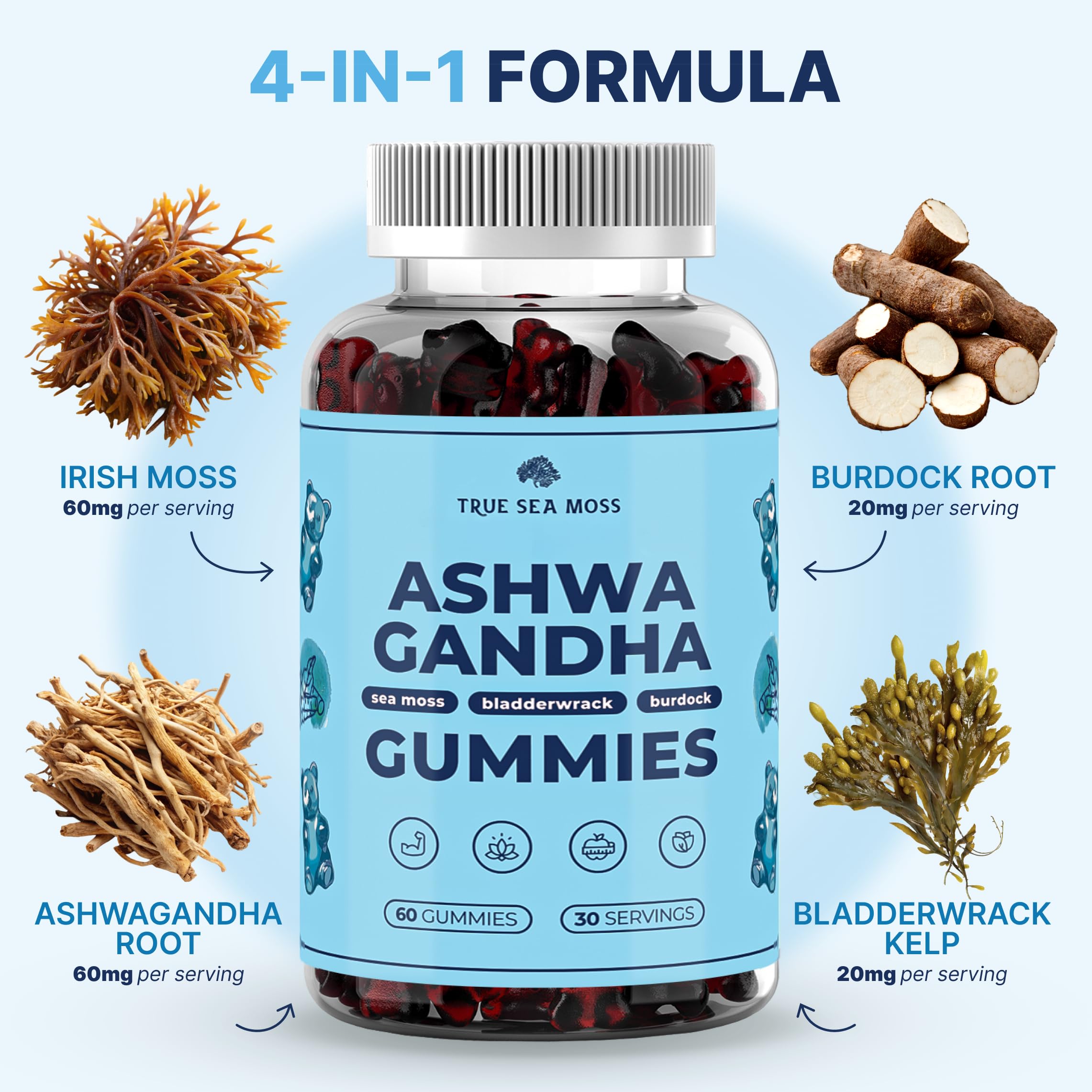 TrueSeaMoss Multivitamin Gummies in lifestyle setting