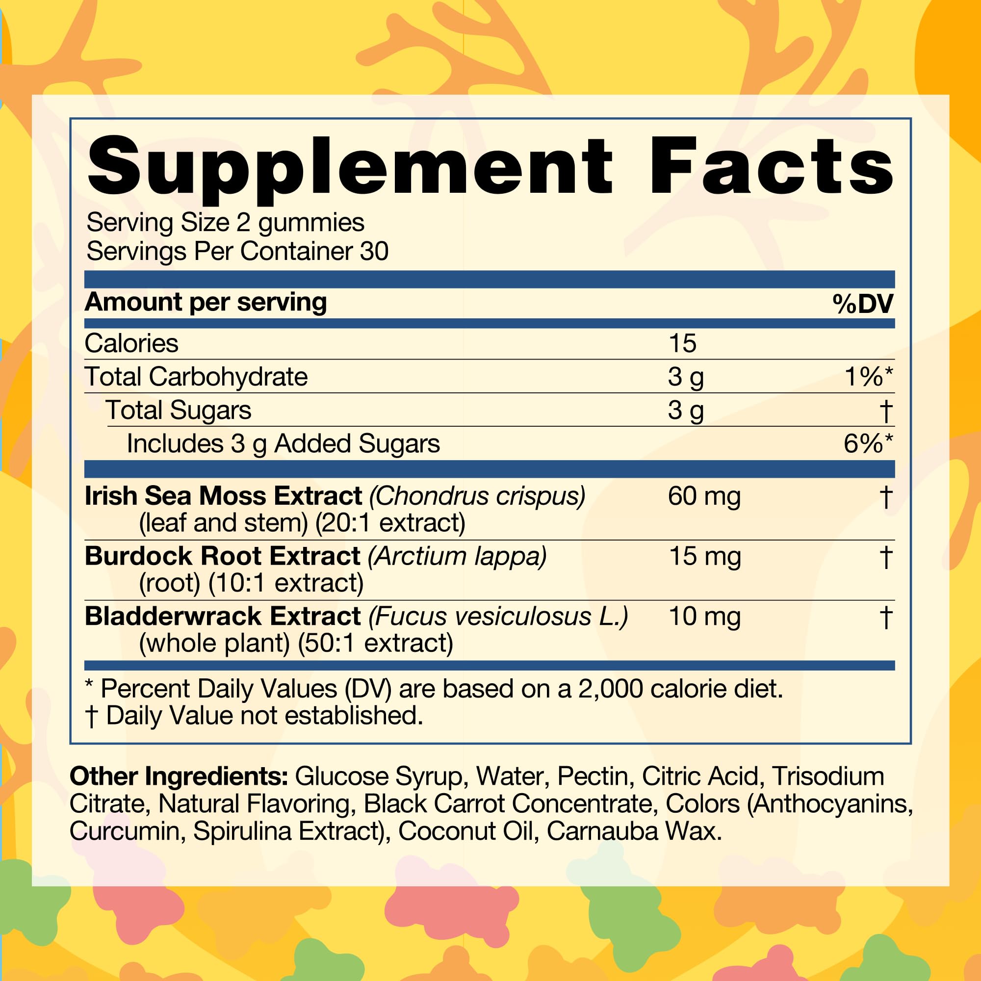 TrueSeaMoss Multivitamin Gummies side view showing gummy texture