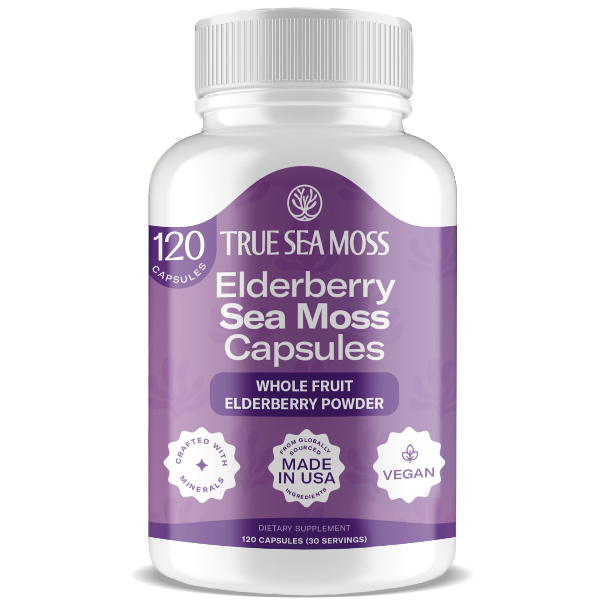 TrueSeaMoss Sea Moss Capsules 100g front view