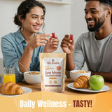 TrueSeaMoss Sea Moss Gummies in a bowl with fresh fruit