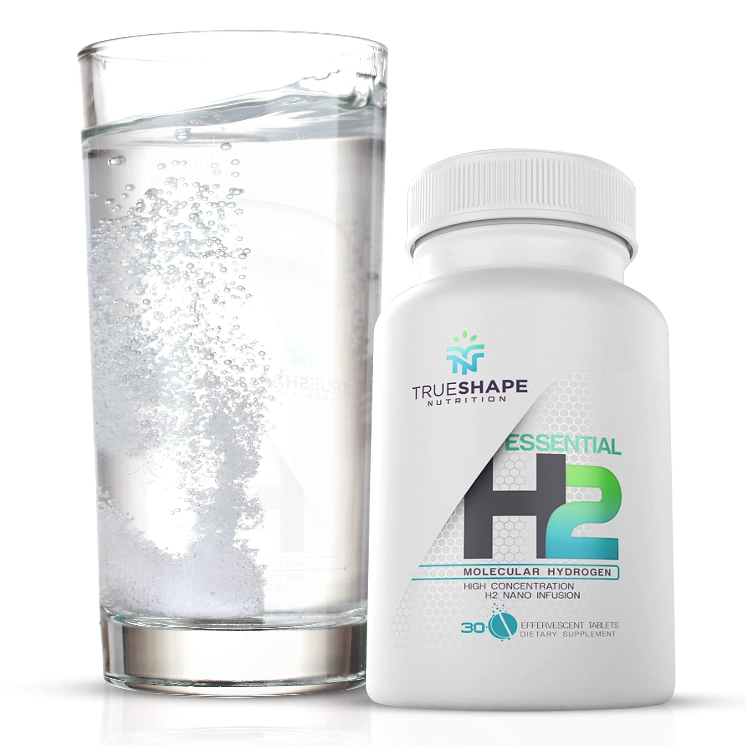 TrueShape Nutrition Essential H2 Molecular Hydrogen Tablets front view