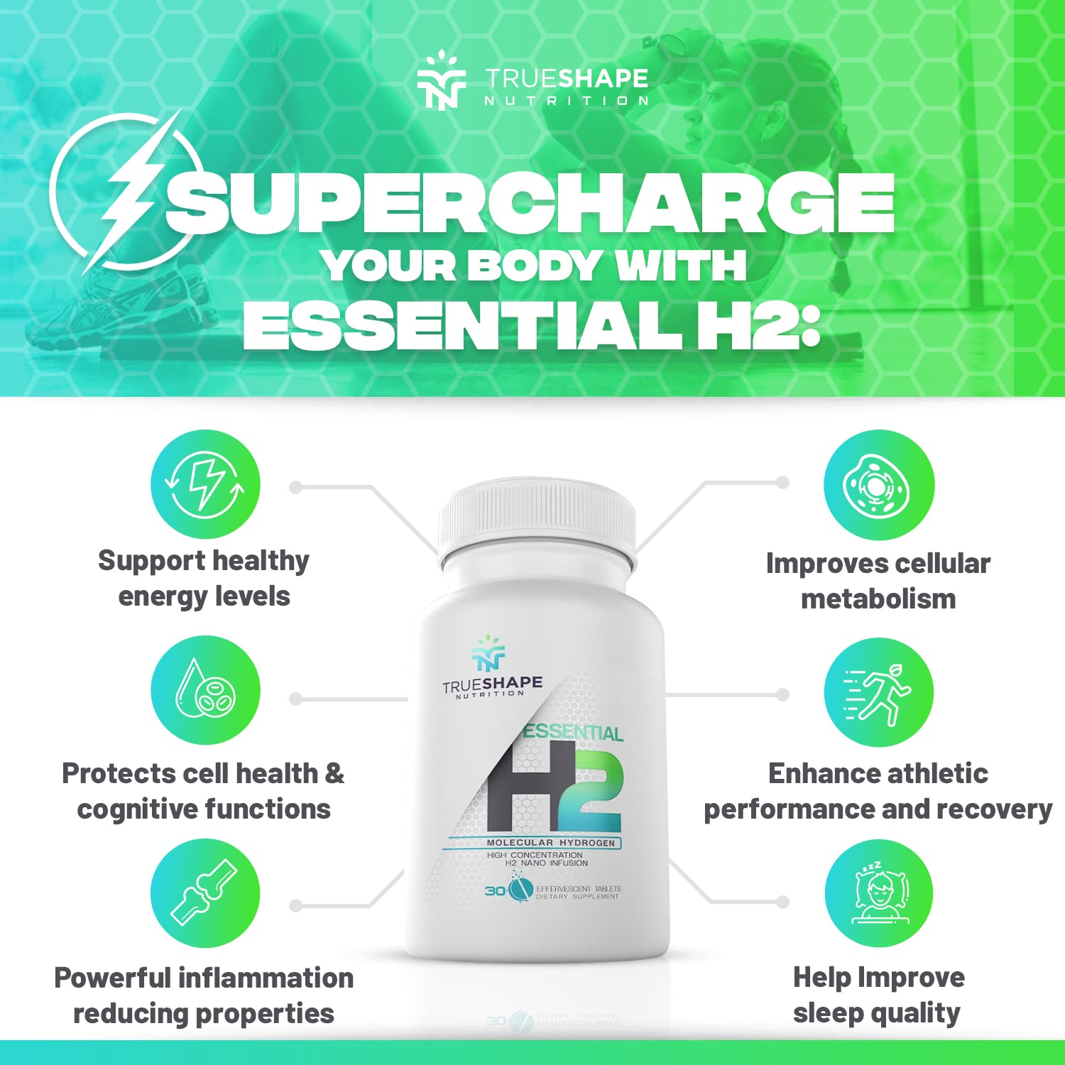 TrueShape Nutrition Essential H2 packaging side view
