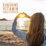 Truevantage Nutrition K2 + D3 Capsules lifestyle scene on a kitchen counter