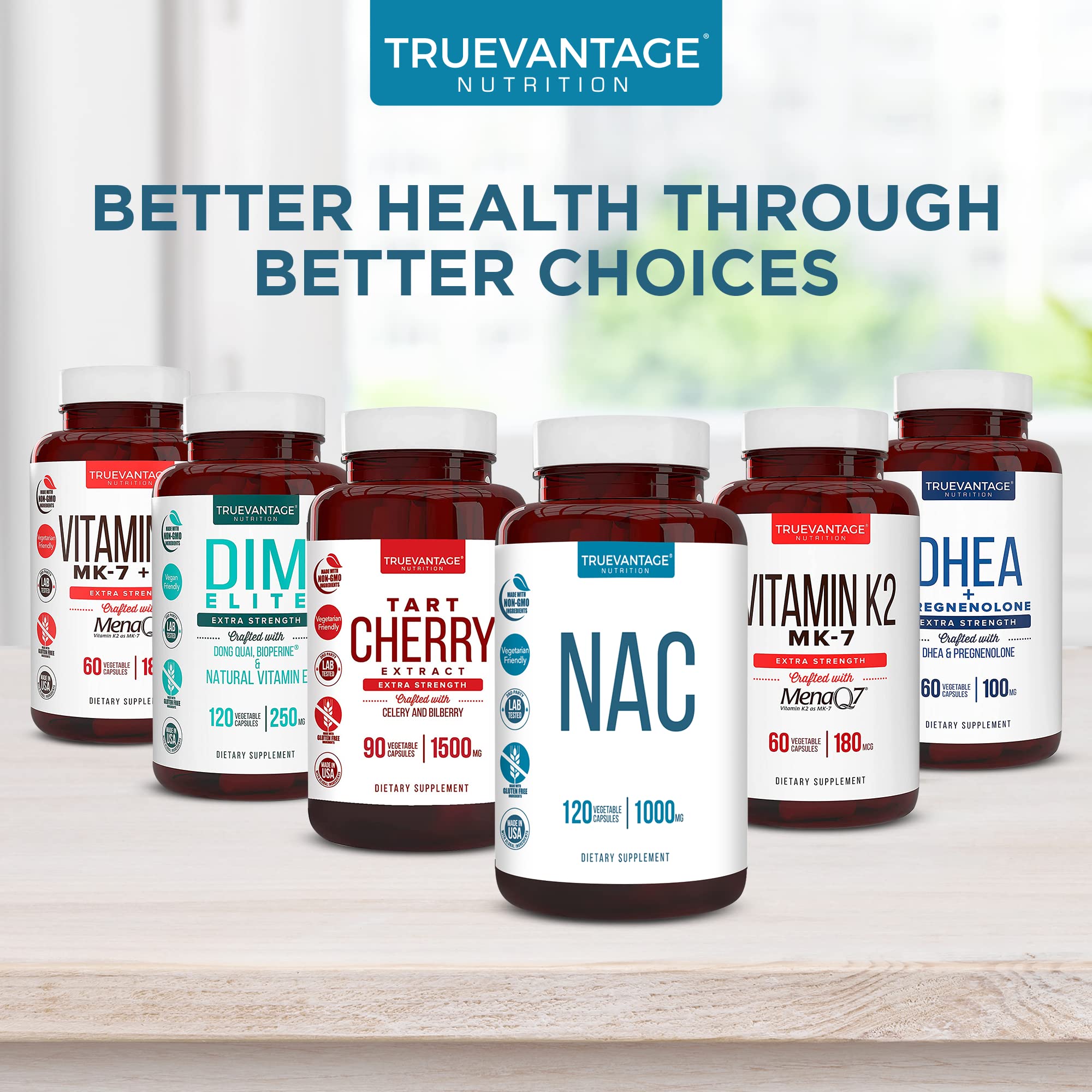 Truevantage Nutrition NAC N-Acetyl-L-Cysteine 1000mg capsules opened bottle