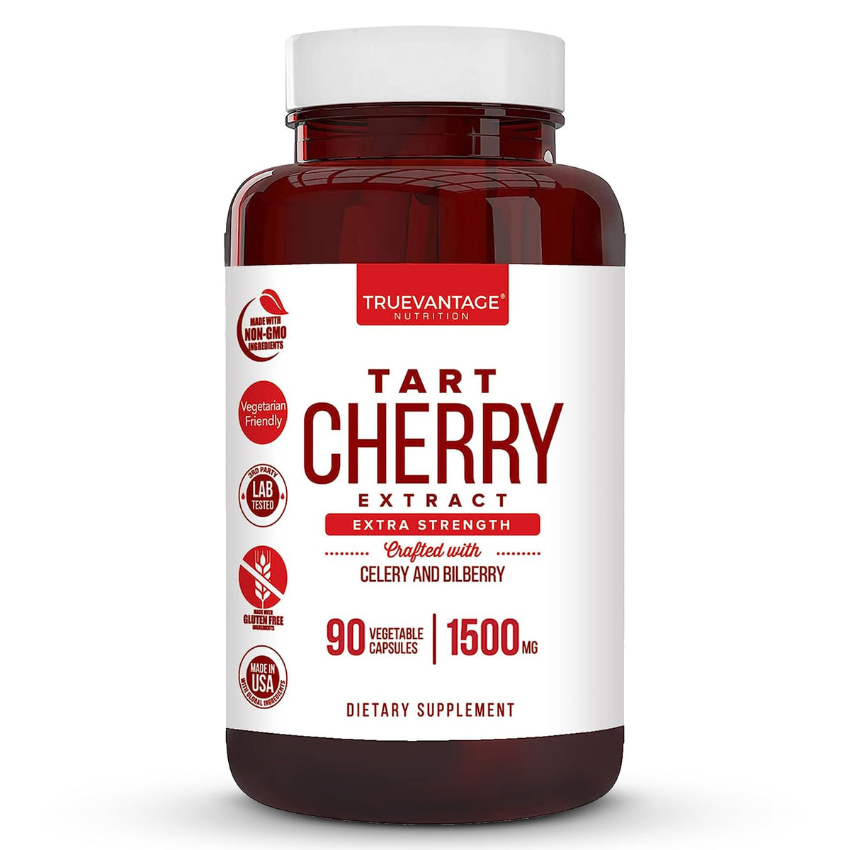 Truevantage Nutrition Tart Cherry Capsules front view with packaging
