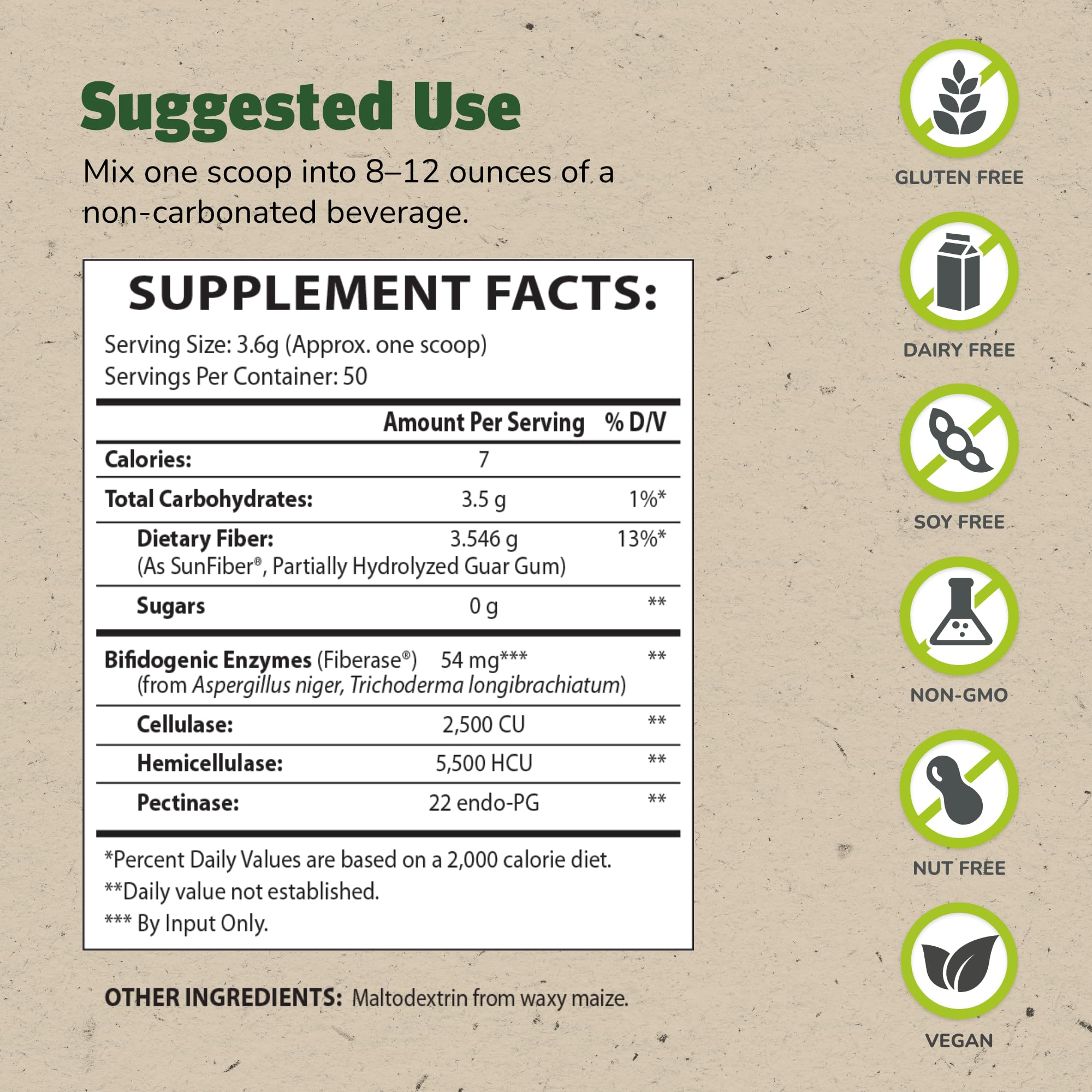 TruFiber Prebiotic Fiber Powder 180g packaging
