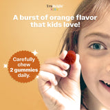 TruHeight Brain Gummies orange flavour close-up