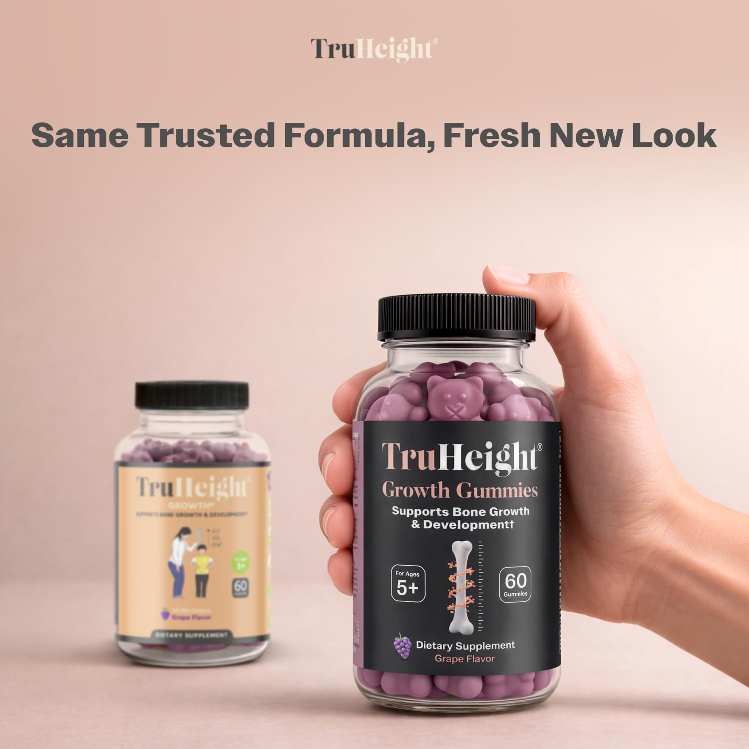 TruHeight Growth Gummies nutritional information label