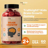 TruHeight Kids Multivitamin Gummies close-up of orange gummies