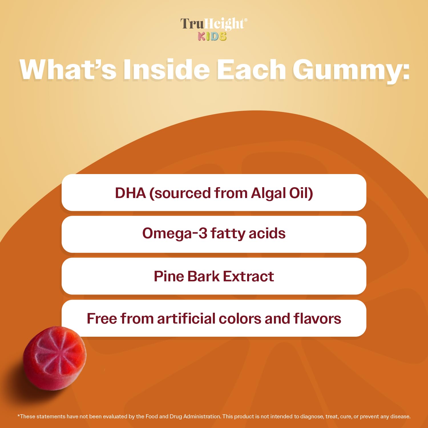 TruHeight Kids Multivitamin Gummies fun shape