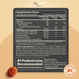TruHeight Kids Multivitamin Gummies nutrition facts on back