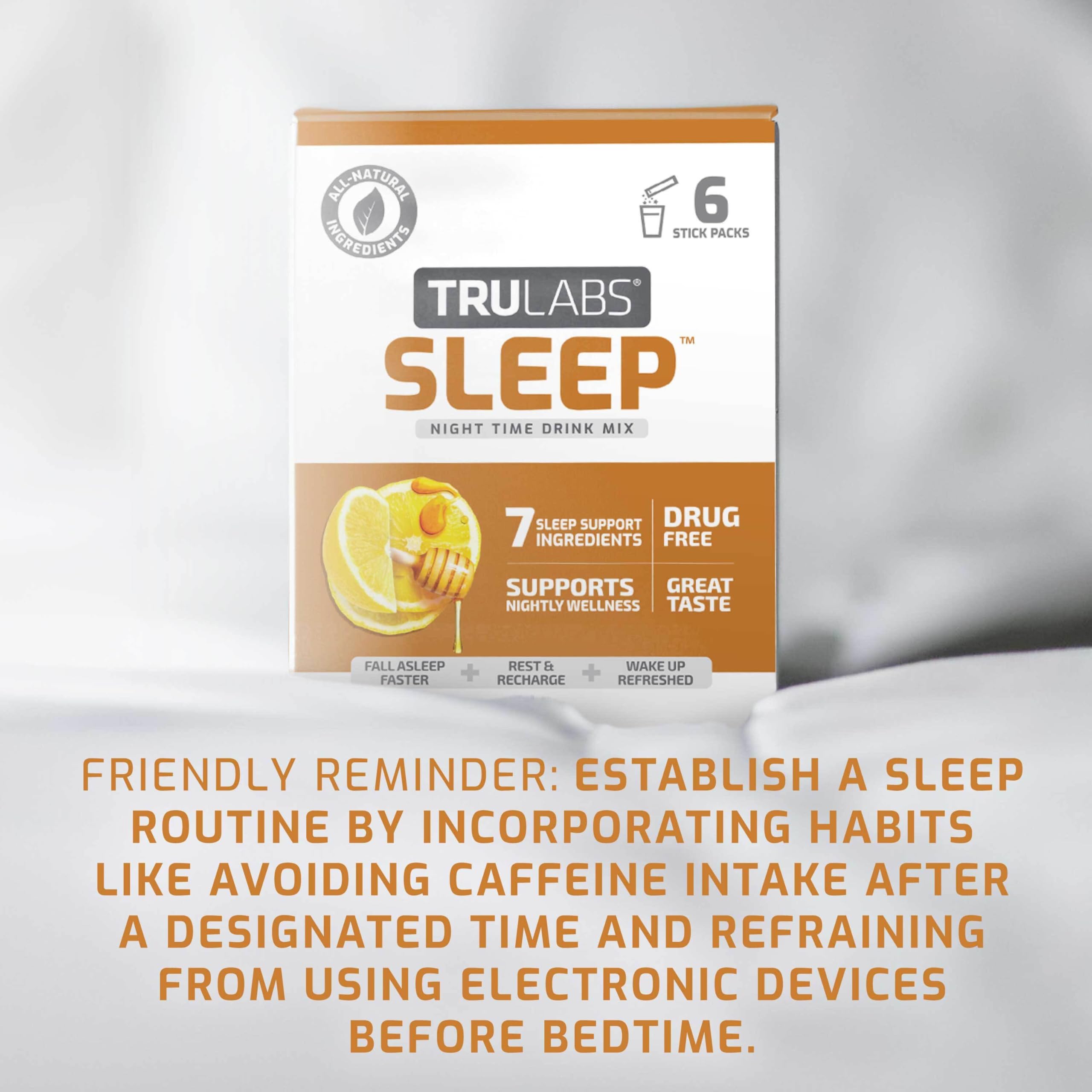 TRULABS Sleep Drink Mix powder in a bowl