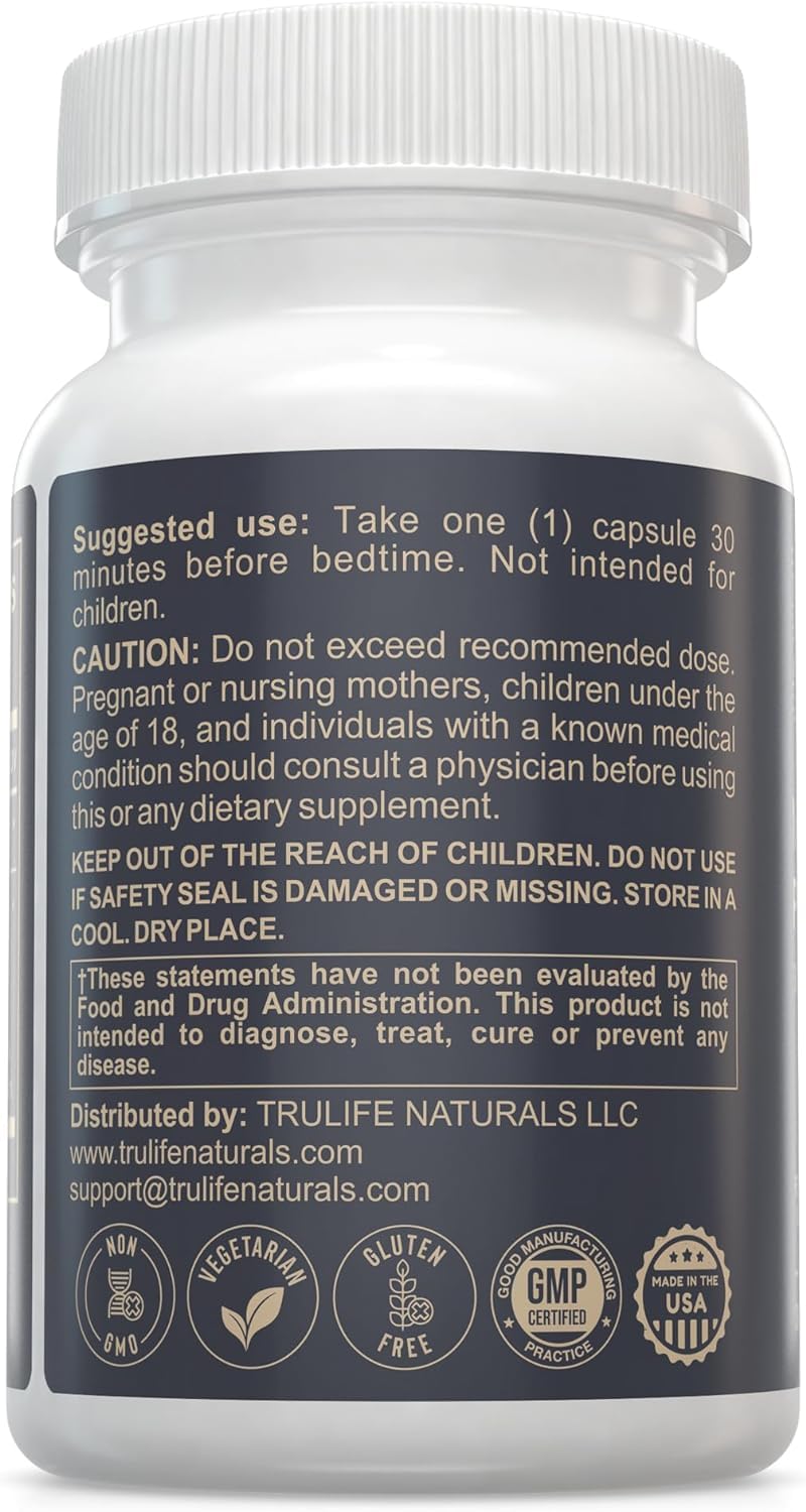 TRULIFE NATURALS Capsules with a nightstand setting