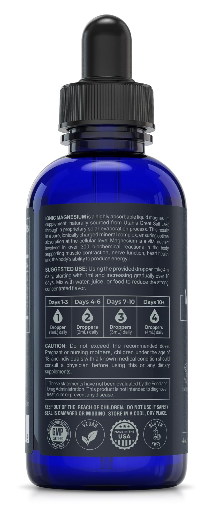 TRULIFE NATURALS Ionic Magnesium Liquid side view