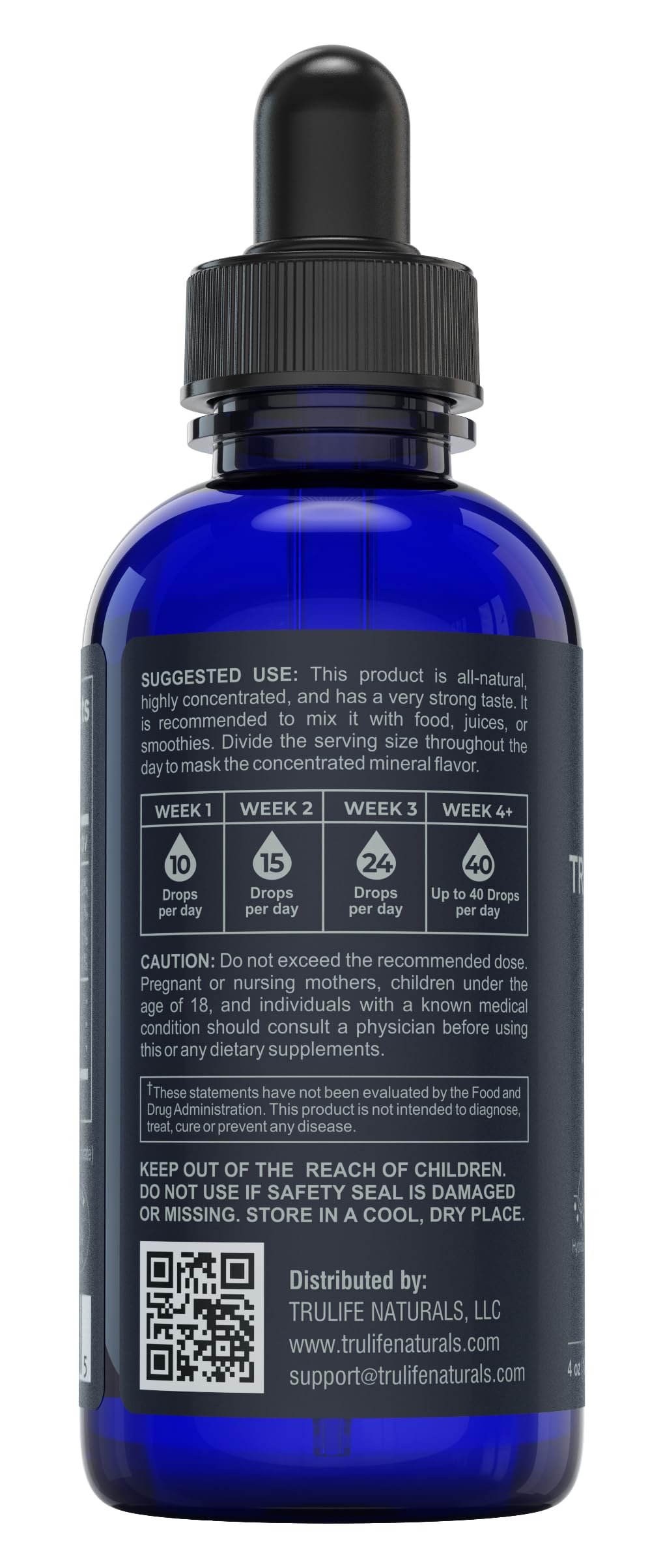 TRULIFE NATURALS Trace Mineral Complex bottle side view