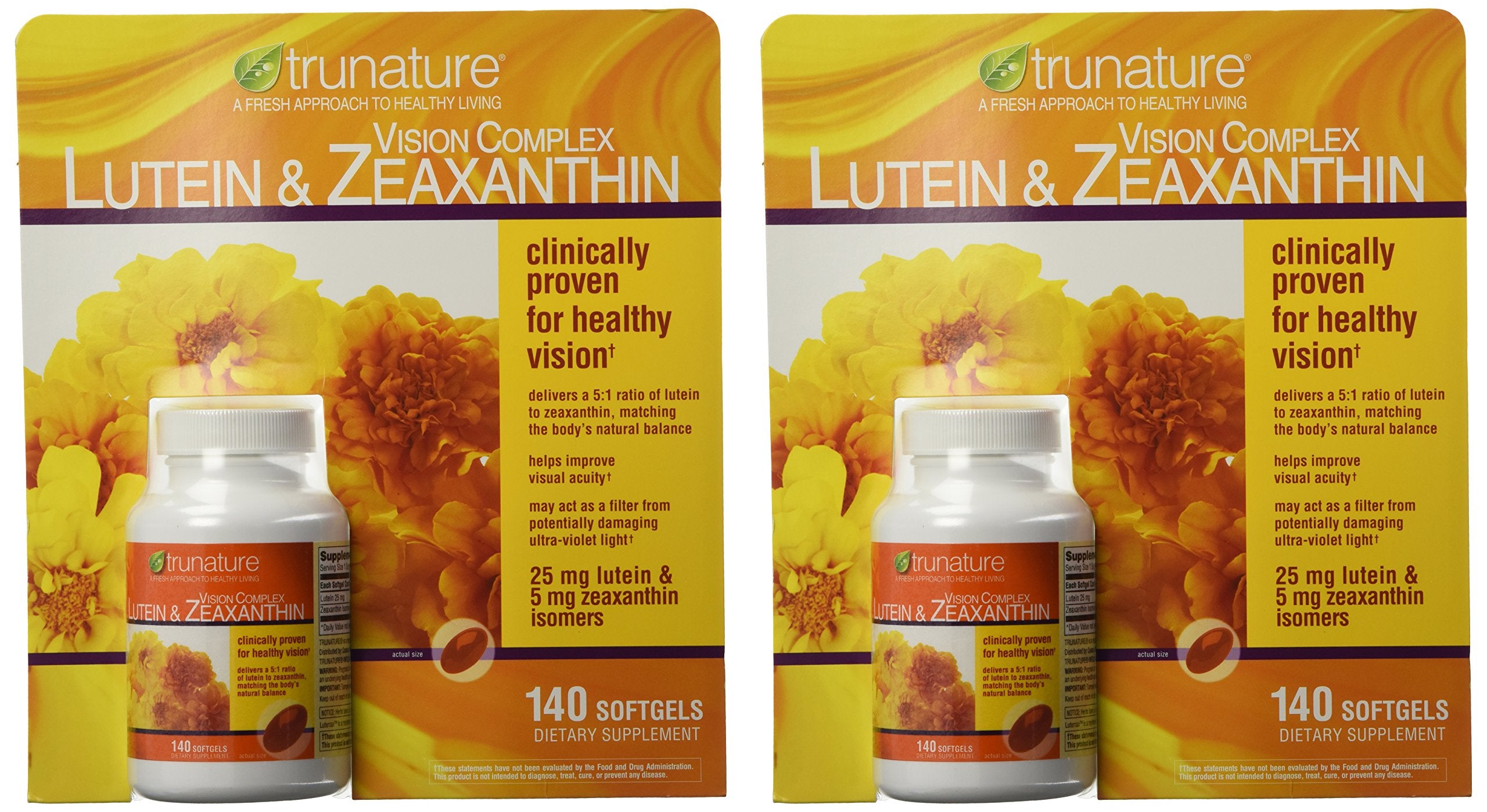 TruNature Vision Complex Lutein & Zeaxanthin 280 softgels front view