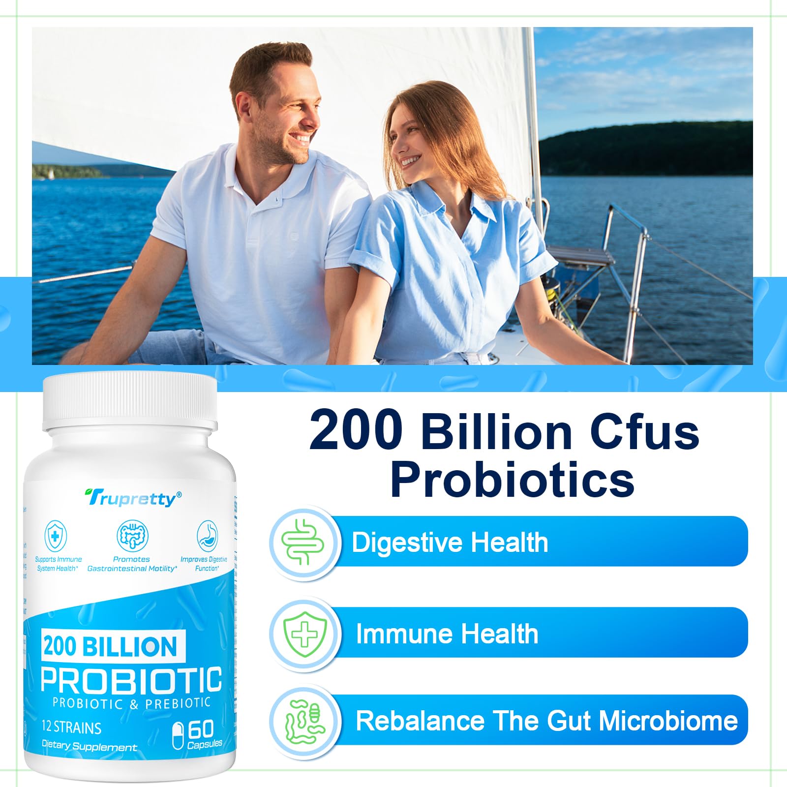 Trupretty Probiotics 200 Billion CFU ingredients list