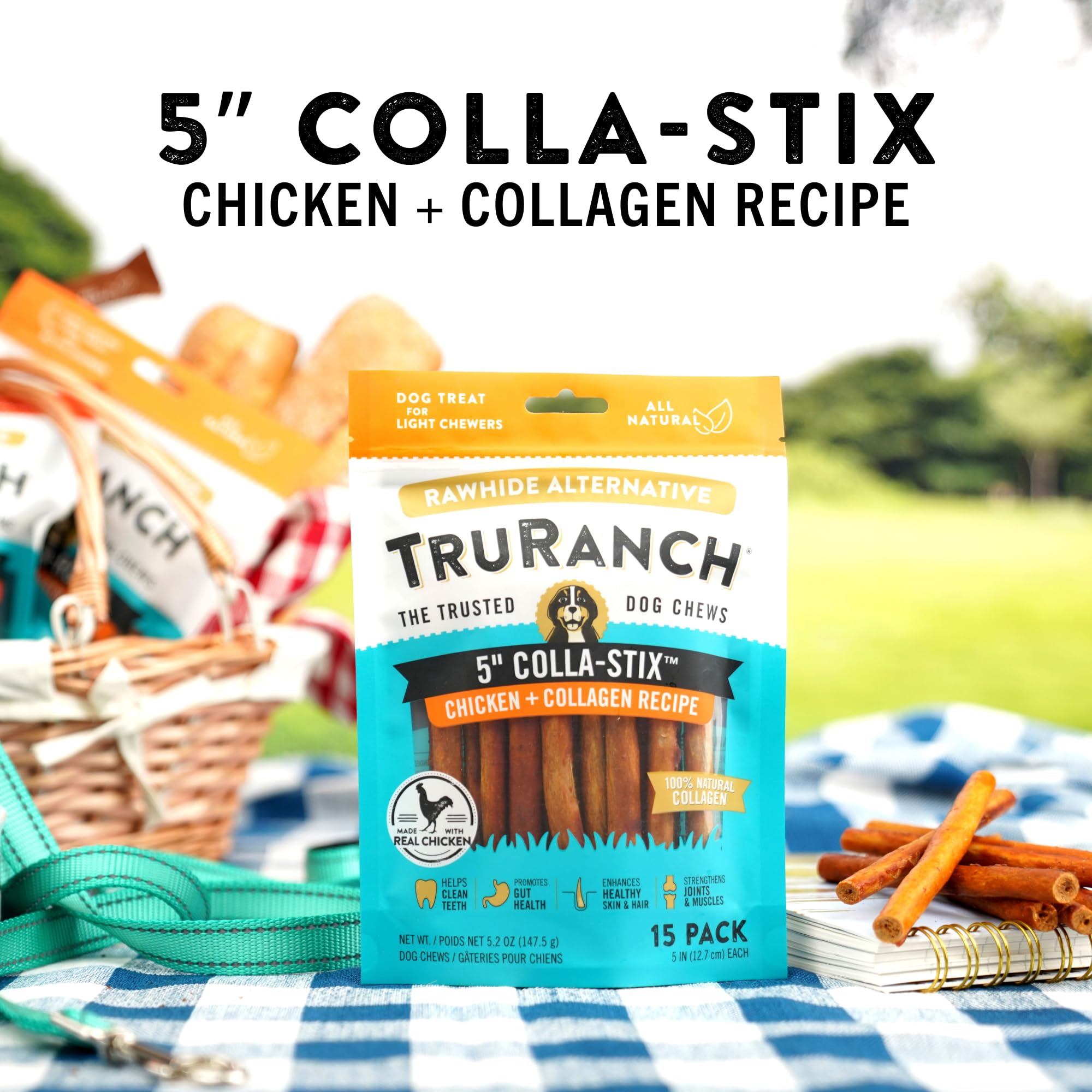 TRURANCH Collagen Sticks with natural ingredients around