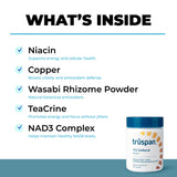 TRŪSPAN NAD+ Support Supplement bottle side view
