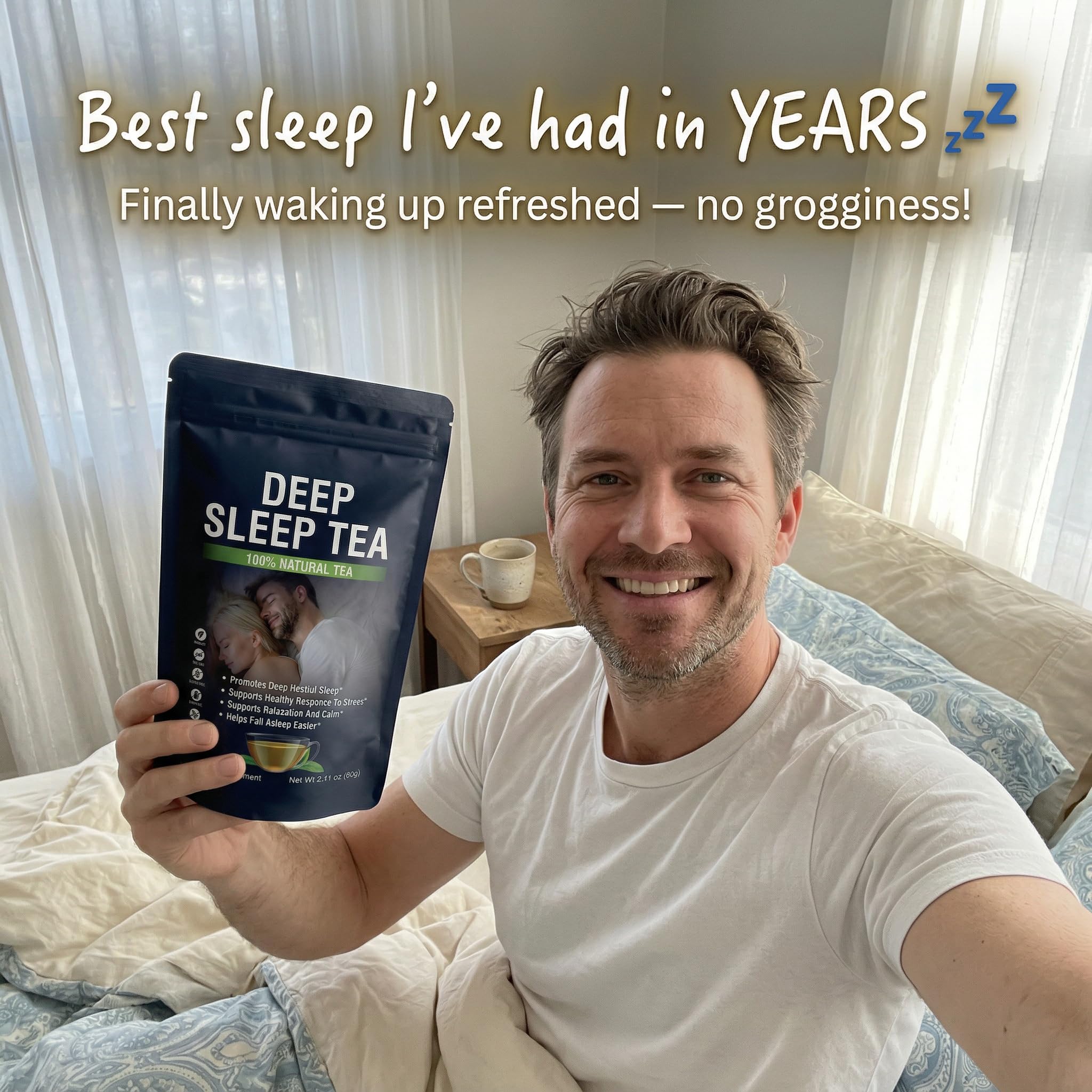 Truth Leaves Deep Sleep Bedtime Tea herbal blend close-up