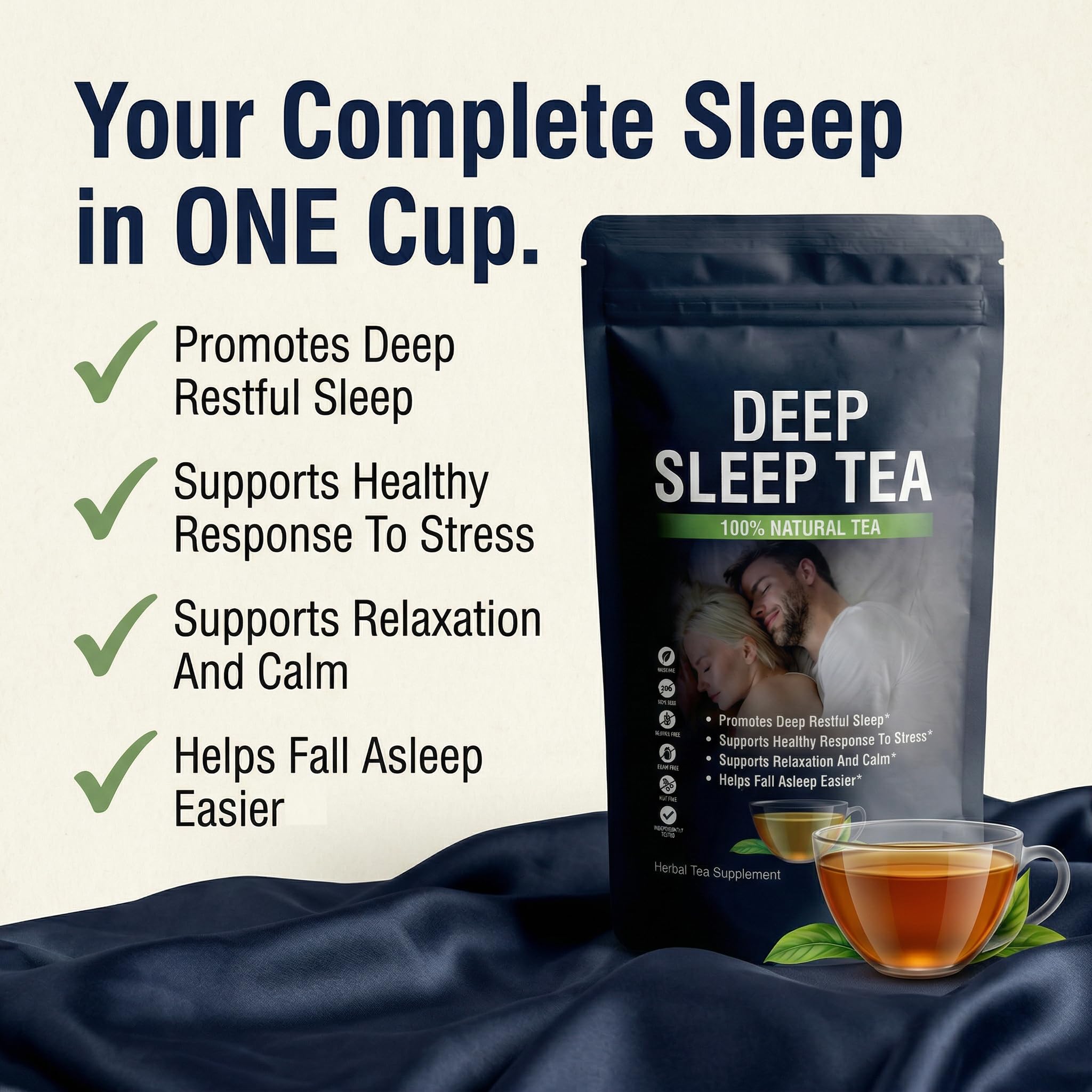 Truth Leaves Deep Sleep Bedtime Tea pouch back view