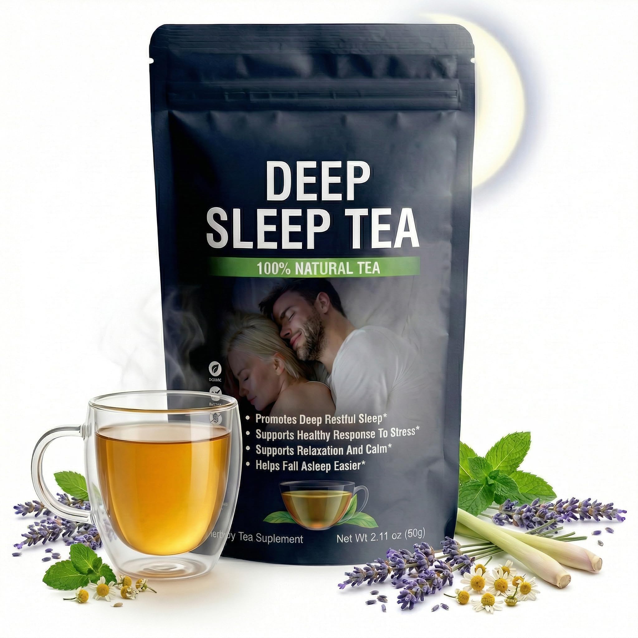 Truth Leaves Deep Sleep Bedtime Tea pouch front view